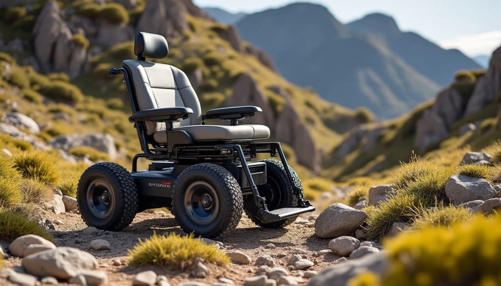 Fauteuil roulant électrique tout terrain : dimensions et style